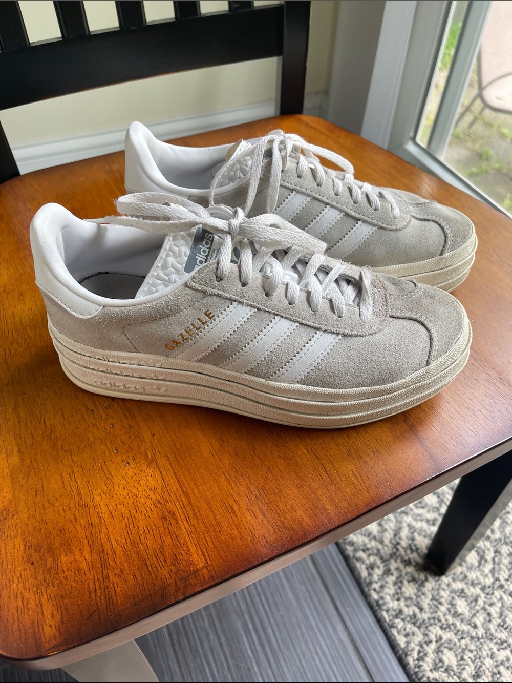 adidas Gazelle Platform Sneakers - Off White / Cream